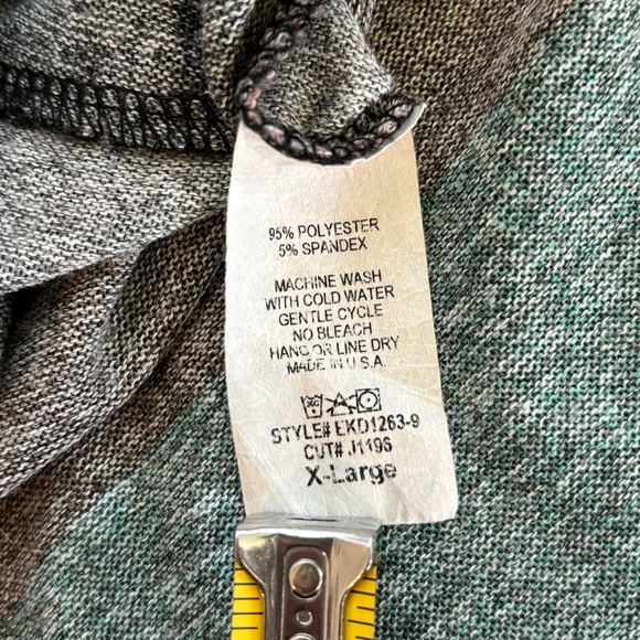 Egy California Sleeveless Maxi Dress Size XL Pink Teal Gray Multi Heather Stripe - Picture 6 of 8